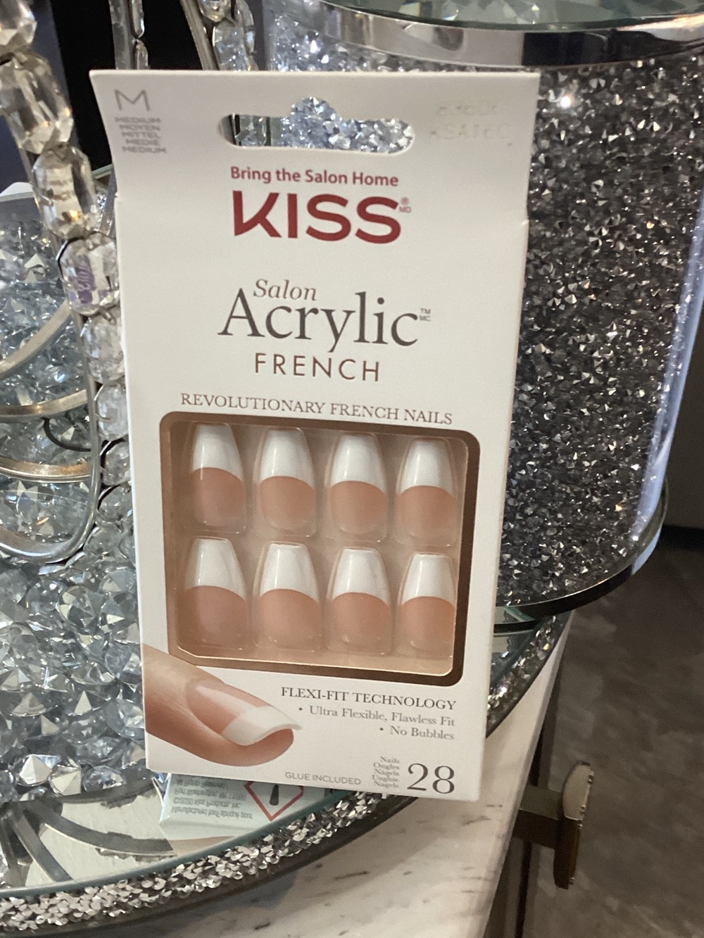 KISS Salon Acrylic French Press-On Nails - Nude & White Classic Set